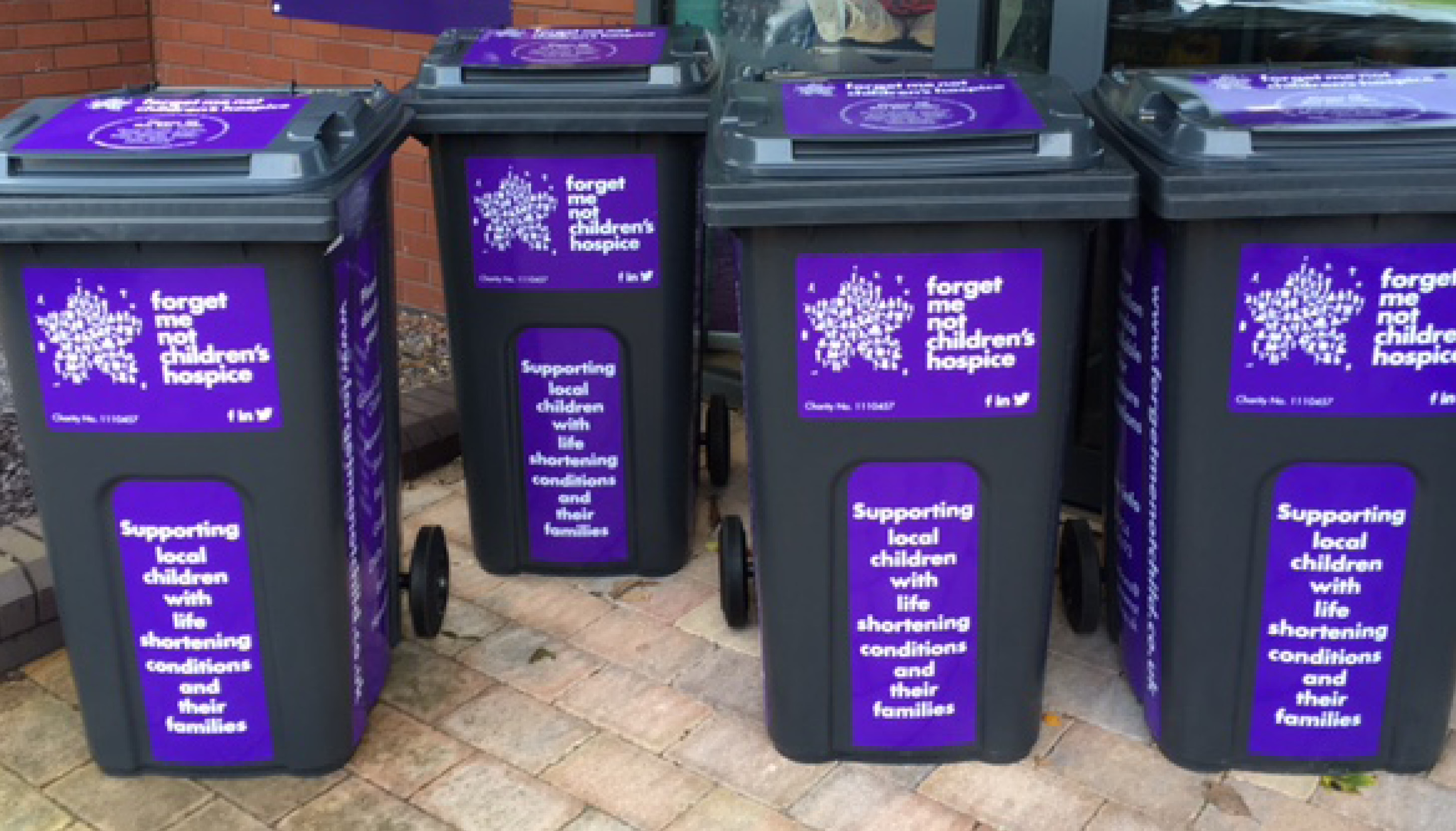 Forget me not donation bins