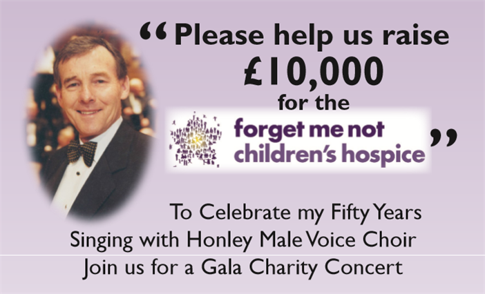 Help raise £10,000 for Forget Me Not by coming along to the Gala Charity Concert